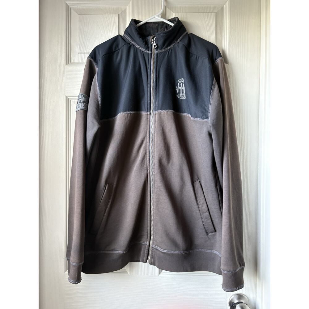 Harley Davidson Men's Full Zip Colorblocked Fleece Casual Jacket Size Large